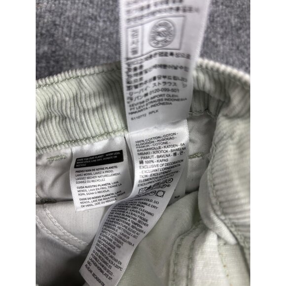 Levi's Pants Womens 24x31 Light Green 94 Baggy Corduroy High Rise Loose Fit - Picture 9 of 10